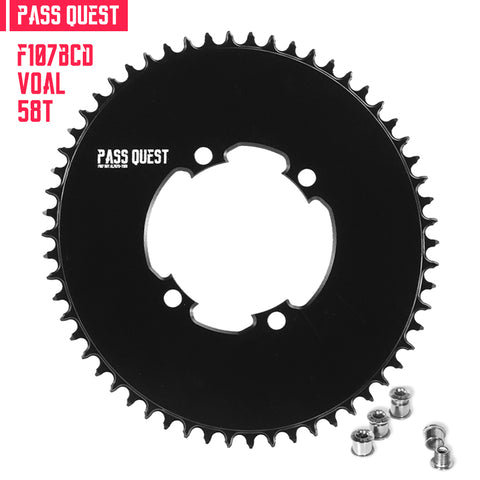 PASS QUEST For SRAM FORCE 107BCD Oval AERO Narrow Wide Chainring