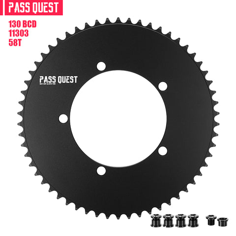 130 BCD (5-bolt AERO) Round Track Chainring Fixed Gear Single Speed