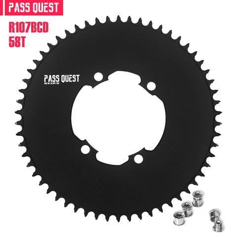 PASS QUEST For SRAM RIVAL 107BCD Round AERO Narrow Wide Chainring