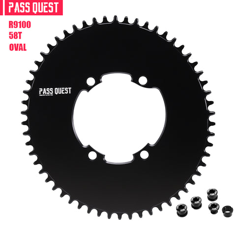 SHIMANO 110 BCD R9100 (4-bolt AERO) Oval Narrow Wide Chainring
