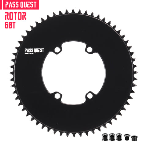 PASS QUEST For ROTOR 110BCD Round AERO Narrow Wide Chainring