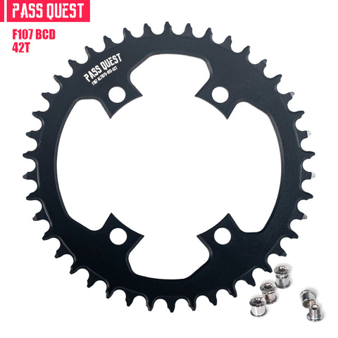 PASS QUEST For SRAM FORCE 107BCD Round Hollow Narrow Wide Chainring