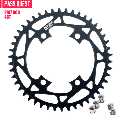 PASS QUEST For SRAM FORCE 107BCD Round Hollow Narrow Wide Chainring