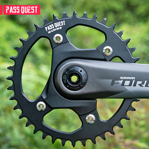 PASS QUEST For SRAM FORCE 107BCD Round Hollow Narrow Wide Chainring