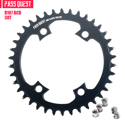 PASS QUEST For SRAM RIVAL 107BCD (4-bolt) Round Narrow Wide Chainring