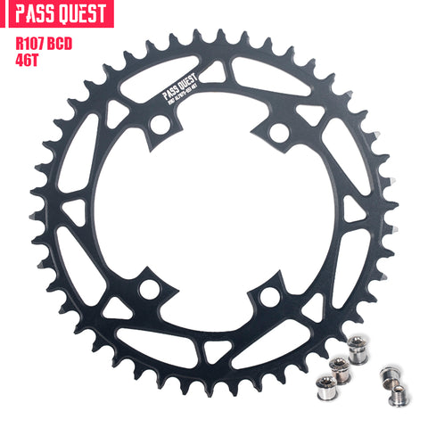 PASS QUEST For SRAM RIVAL 107BCD (4-bolt) Round Narrow Wide Chainring