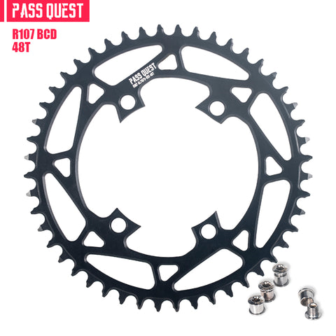 PASS QUEST For SRAM RIVAL 107BCD (4-bolt) Round Narrow Wide Chainring