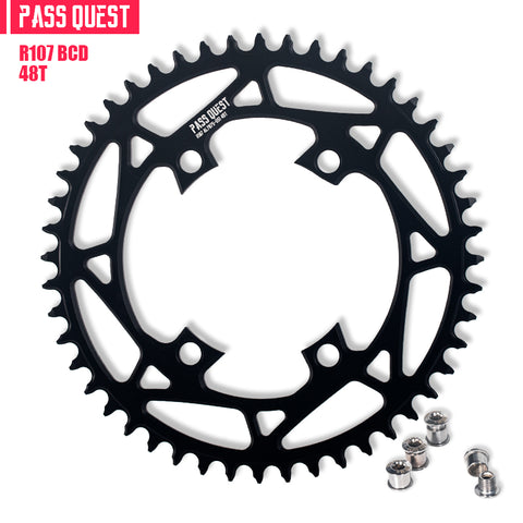 PASS QUEST For SRAM RIVAL 107BCD (4-bolt) Round Narrow Wide Chainring