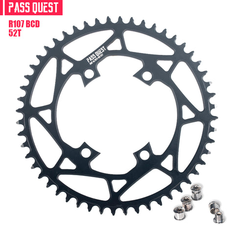 PASS QUEST For SRAM RIVAL 107BCD (4-bolt) Round Narrow Wide Chainring