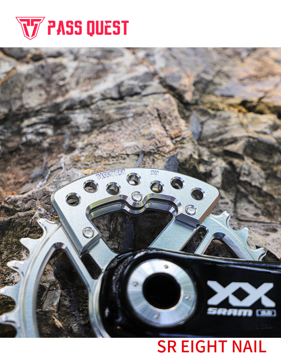 PASS QUEST new XX Eagle 8-nail specification narrow wide tooth belt guard plate for FORCE mount cranks