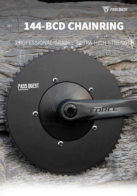 PASS QUEST 144 BCD 1/8" Fixie Single Speed BMX Track Chainring 42-70T