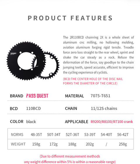 110BCD 2X R9200 R8100 R7100 Sprocket AERO Crankshaft set Road bike Gravel bike 11-12S