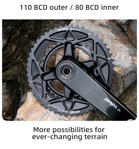 SHIMANO 2X GRX 110BCD Sprocket Crankshaft set Gravel bike 11-12S