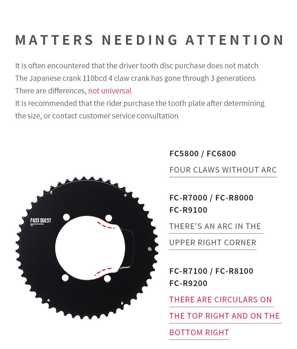 110BCD 2X R9200 R8100 R7100 Sprocket AERO Crankshaft set Road bike