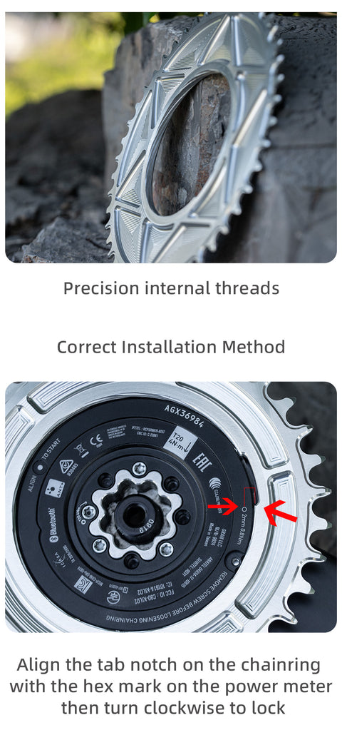 PASS QUEST XPLR thread-mount AXS 12/13s Narrow Wide Chainring 30-62T
