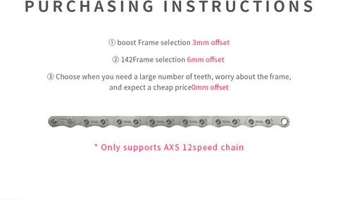 SRAM GXP/DUB AXS (6mm offset) Round Narrow Wide Chainring