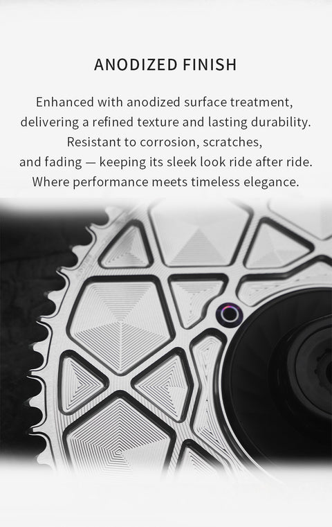 PASS QUEST X110BCD High strength AERO Texture Narrow Wide Chainring 54-66T