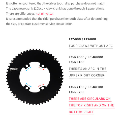 110BCD R92-8100 2X Sprocket AERO Crankshaft set Road bike Gravel bike 12S