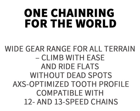 PASS QUEST 2X XPLR thread-mount AXS 12/13s Chianrings