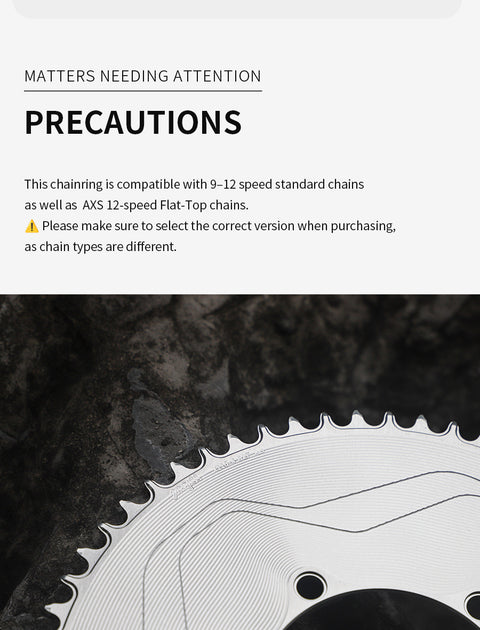 PASS QUEST X110BCD High strength AERO STAR Narrow Wide Chainring 56-66T