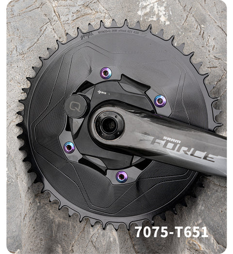 PASS QUEST SPRILL F107BCD 3mm offset AXS (4-bolt AERO) Round  Narrow Wide Chainring（副本）