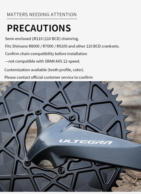 SHIMANO R8000 R7000 R9100 110BCD High strength AERO Narrow Wide Chainring