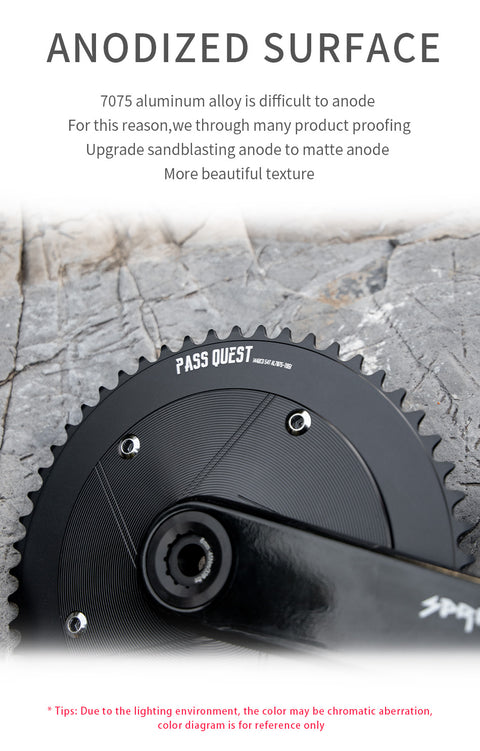 PASS QUEST 144 BCD 1/8" Fixie Single Speed BMX Track Chainring 42-70T