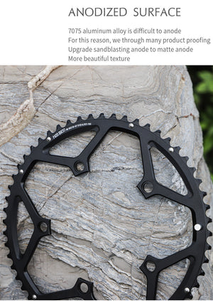 130BCD (5-bolt HOLLOW) 2X Sprocket Round Road Bike Foldable Bicycle 11-12 speed  Gravel bike