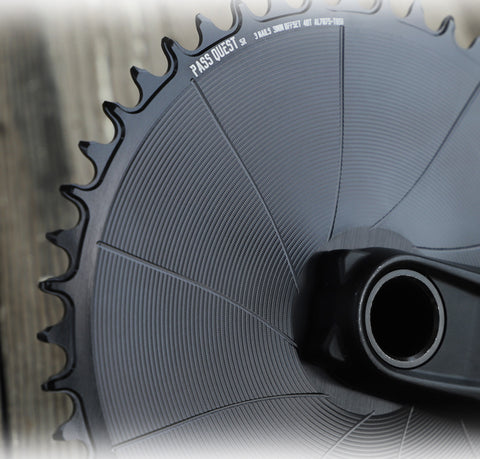 SRAM 3 Bolt (3mm offset) AERO GRAVEL/ROAD Narrow Wide Chainring 40-56T