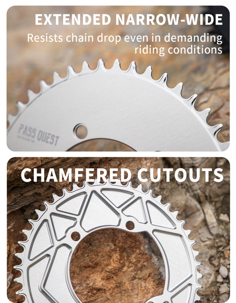 SHIMANO 110BCD Universal AERO Round Narrow Wide Chainring 44-60T