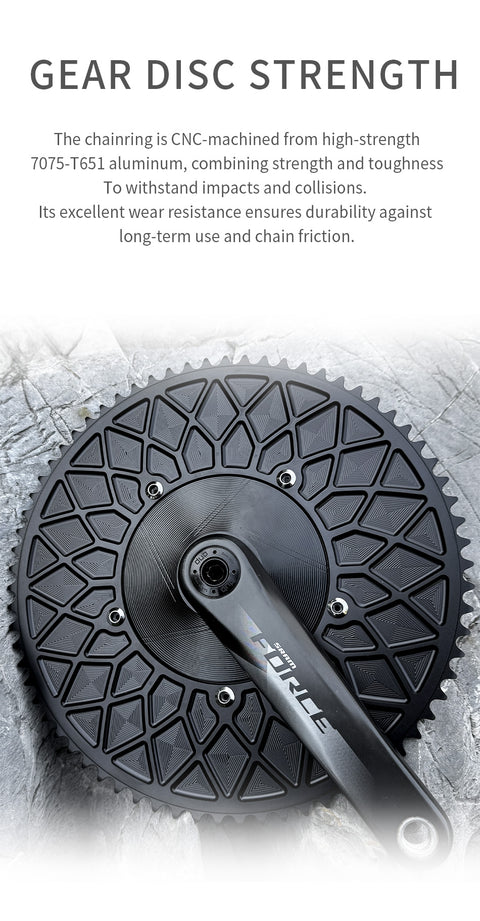 PASS QUEST 144 BCD 1/8" Fixie Single Speed BMX Track Chainring 42-70T