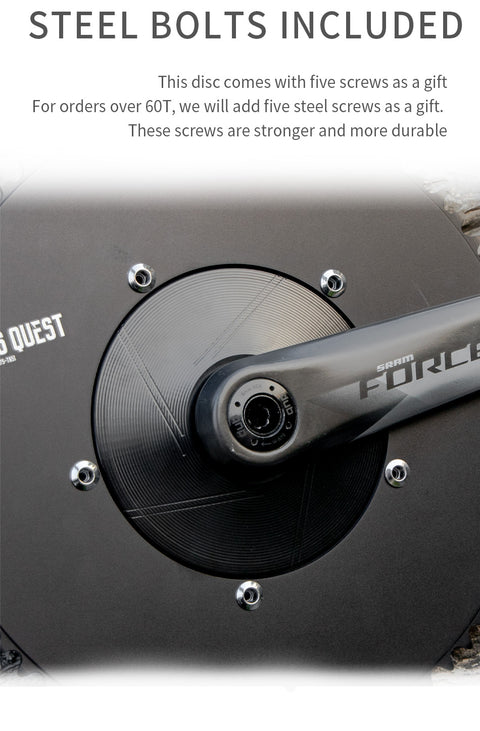 PASS QUEST 144 BCD 1/8" Fixie Single Speed BMX Track Chainring 42-70T