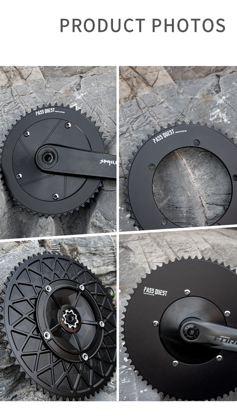 PASS QUEST 144 BCD 1/8" Fixie Single Speed BMX Track Chainring 42-70T