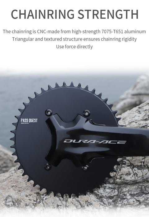 SHIMANO 110BCD R9200 R8100 R7100 (4-bolt AERO) Completely closed Round Narrow Wide Chainring