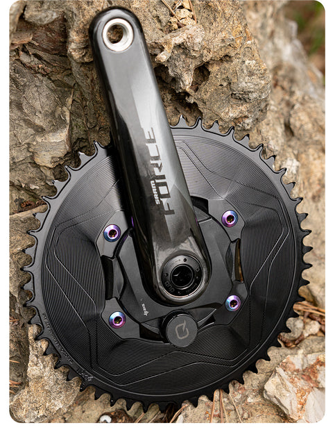 PASS QUEST SPRILL F107BCD 3mm offset AXS (4-bolt AERO) Round  Narrow Wide Chainring（副本）