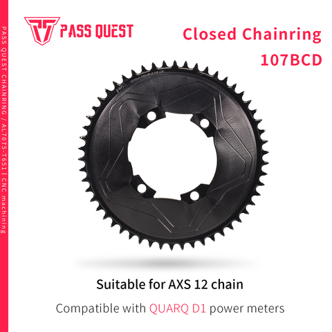 PASS QUEST SPRILL F107BCD 3mm offset AXS (4-bolt AERO) Round  Narrow Wide Chainring（副本）