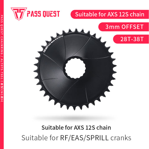 RACE FACE (3mm offset ) AXS AERO Round Narrow Wide Chainring 28-38T