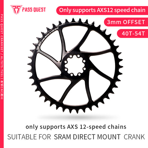 SRAM Force/AXS 8 Nails (3mm offset) Round Narrow Wide Chainring 40-54T