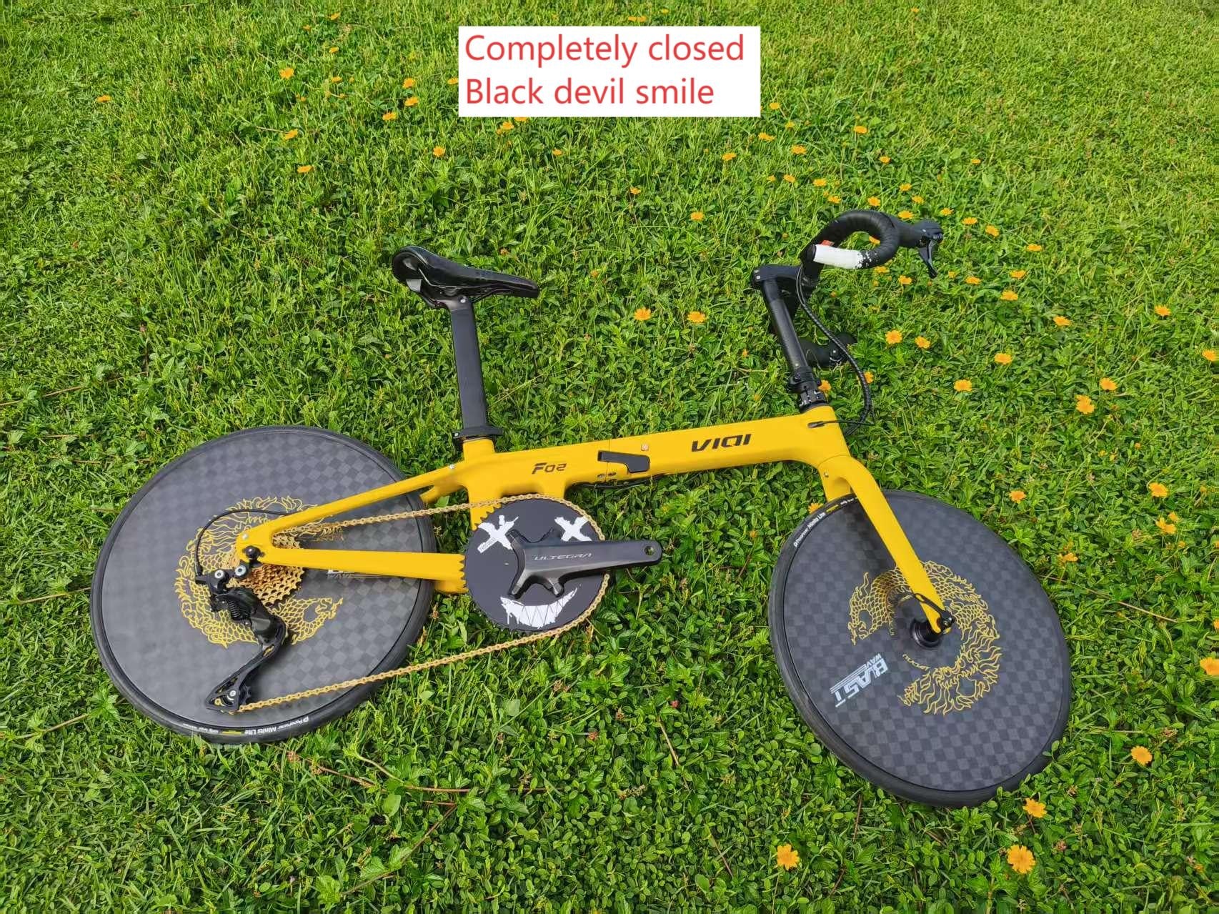 SHIMANO 1X 110BCD (4-bolt ) Checkerboard/Devil smiley Narrow Wide
