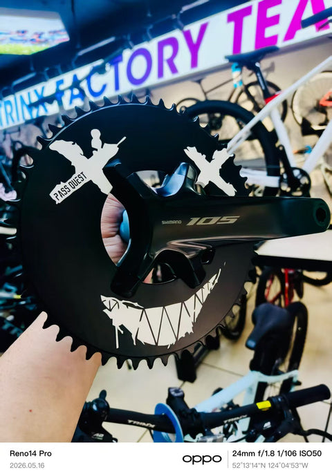 SHIMANO 1X 110BCD (4-bolt ) Checkerboard/Devil smiley Narrow Wide Chainring