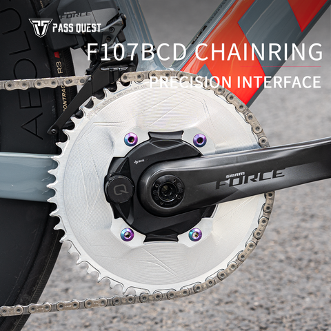 PASS QUEST SPRILL F107BCD 3mm offset AXS (4-bolt AERO) Round  Narrow Wide Chainring（副本）