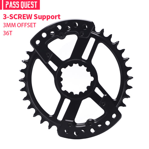 PASS QUEST new XX Eagle 3-nail specification narrow wide tooth belt guard plate for GXP and BB30 spec direct mount cranks