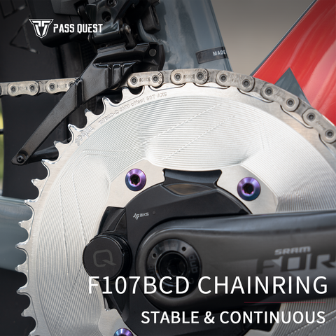 PASS QUEST SPRILL F107BCD 3mm offset AXS (4-bolt AERO) Round  Narrow Wide Chainring（副本）