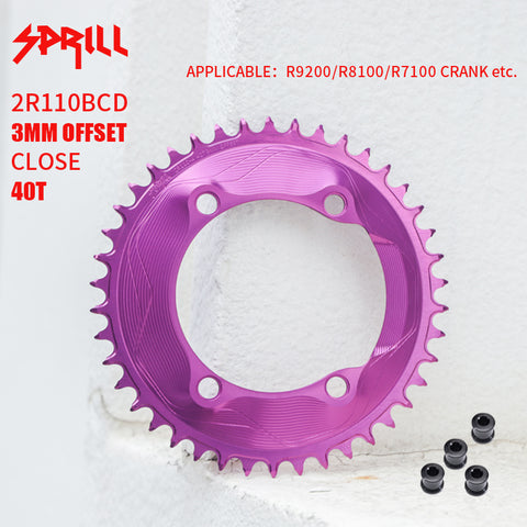 PASS QUEST SPRILL R9200 R8100 R7100 3mm offset (4-bolt AERO) Round  Narrow Wide Chainring