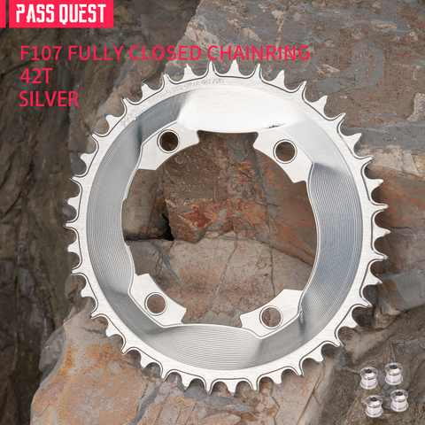 PASS QUEST SPRILL F107BCD 3mm offset AXS (4-bolt AERO) Round  Narrow Wide Chainring（副本）