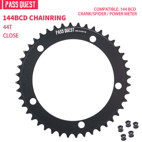 PASS QUEST 144 BCD 1/8" Fixie Single Speed BMX Track Chainring 42-70T