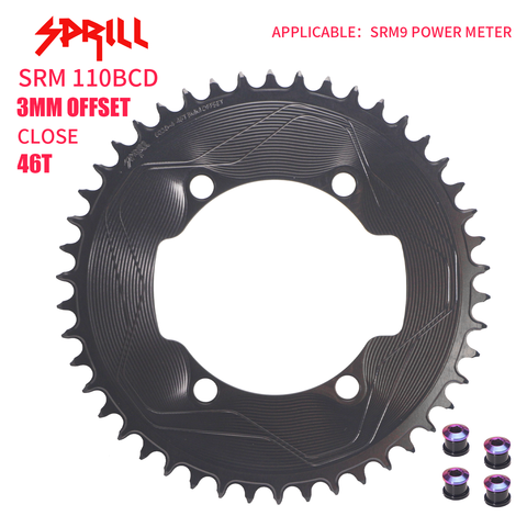 SRAM SRM 110BCD 3mm offset AERO Narrow Wide Chainring 46-58T