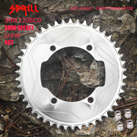 SRAM SRM 110BCD 3mm offset AERO Narrow Wide Chainring 46-58T
