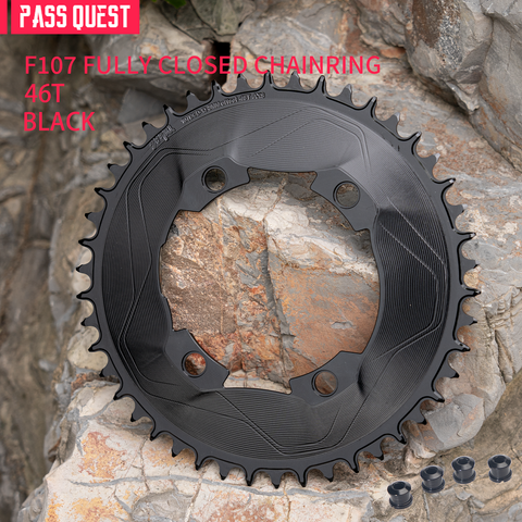 PASS QUEST SPRILL F107BCD 3mm offset AXS (4-bolt AERO) Round  Narrow Wide Chainring（副本）