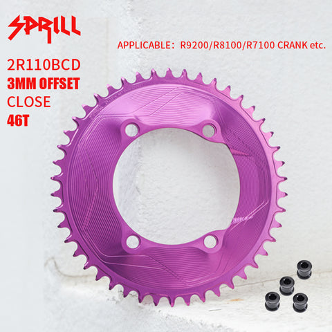 PASS QUEST SPRILL R9200 R8100 R7100 3mm offset (4-bolt AERO) Round  Narrow Wide Chainring